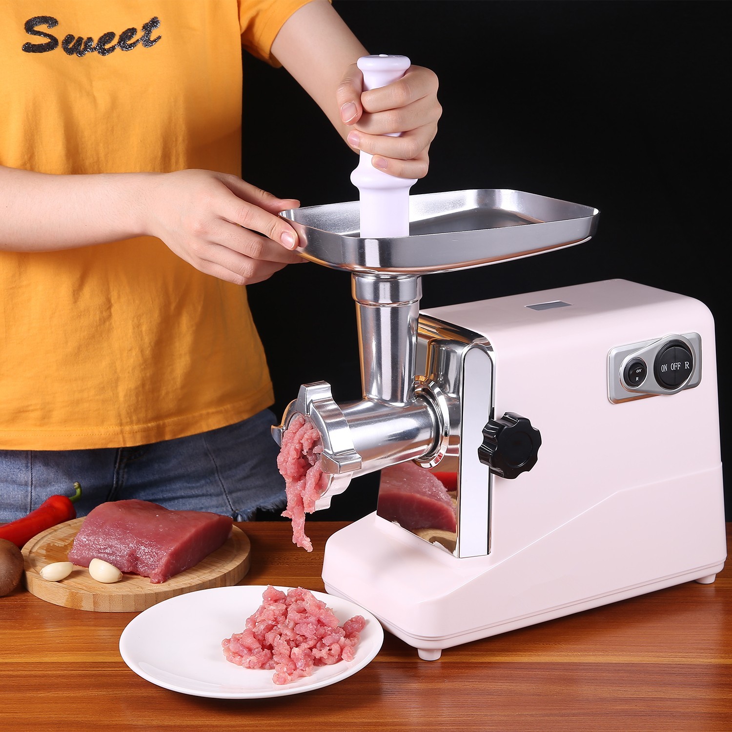3500W Electric Meat Grinder Heavy Duty Commercial Sausage Maker Mincer Stuffer