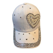 Popfizzy Bedazzled Hat for Women, Rhinestone Denim Hat, Fun Adult Bling Hats,...