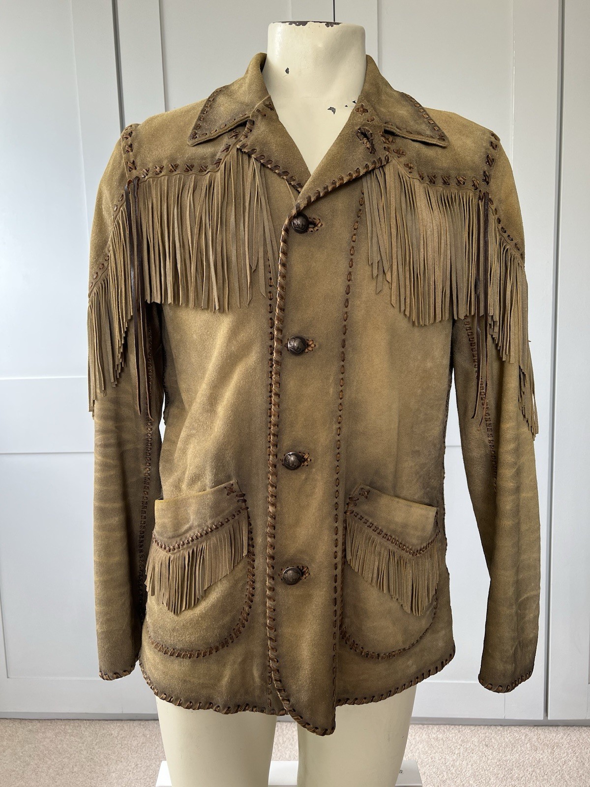 Authentic Ralph Lauren Calf Suede Tassel Jacket L Rare ! Denim & Supply image 2
