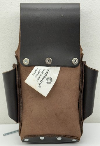 Southwire POUCH4 Leather Tool Pouch 5 Pocket Pouch + Electrical Tape Chain USED - Picture 3 of 7