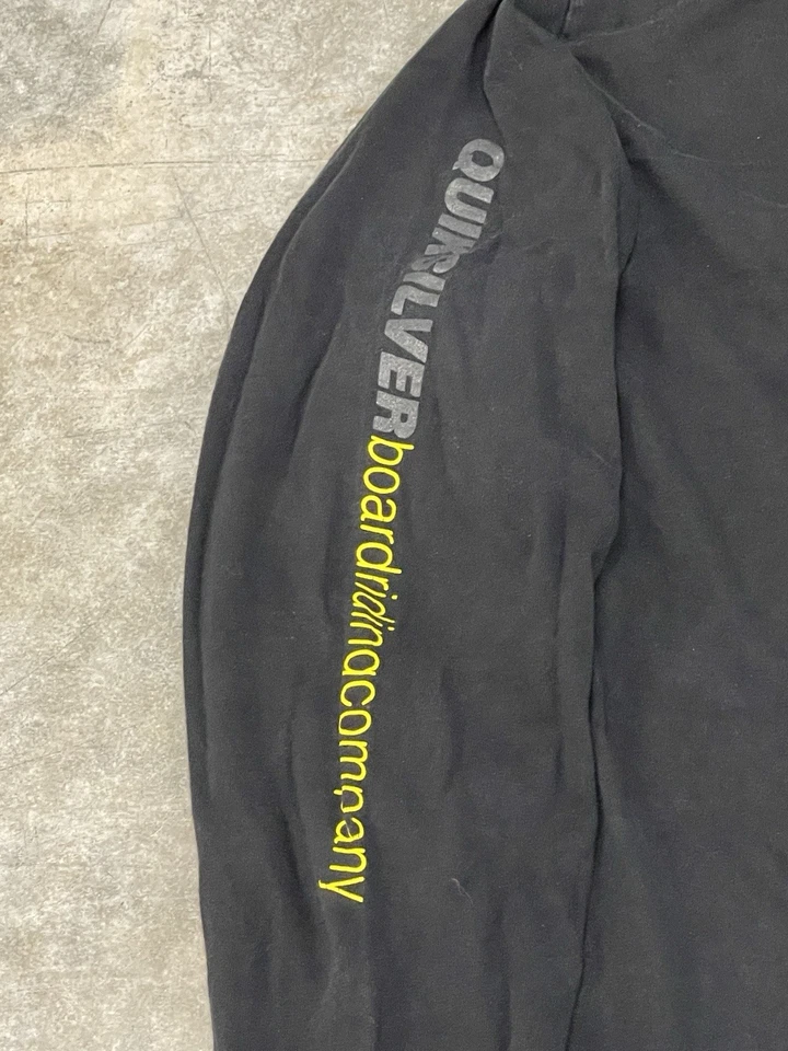 De Colección Quiksilver Surfer Patinador Manga Larga Pullover Negro Hecho en EE. UU. Camisa XL Foto 3 de 4
