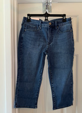 NYDJ sz 6P PETITE Curves 360 Slim Straight Capri Jeans CALIENTE