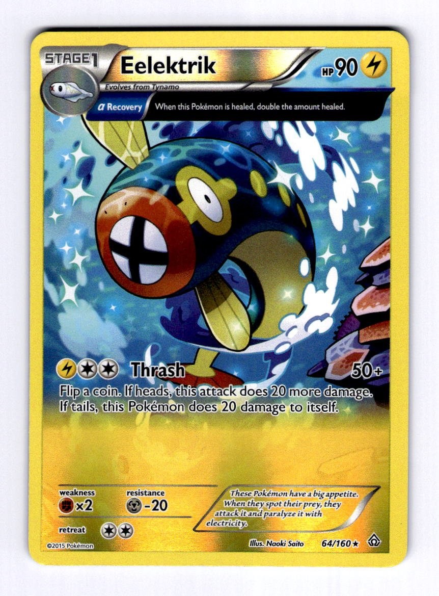 Eelektrik (Alpha) XY - Primal Clash #64 (2015) Rare Reverse Holo NM Pokemon