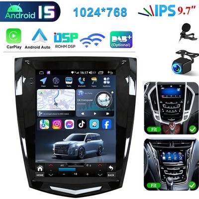 8-Core 4G+64G Car Radio GPS Navi for Cadillac XTS ATS CTS SRX 13-18 Android 13