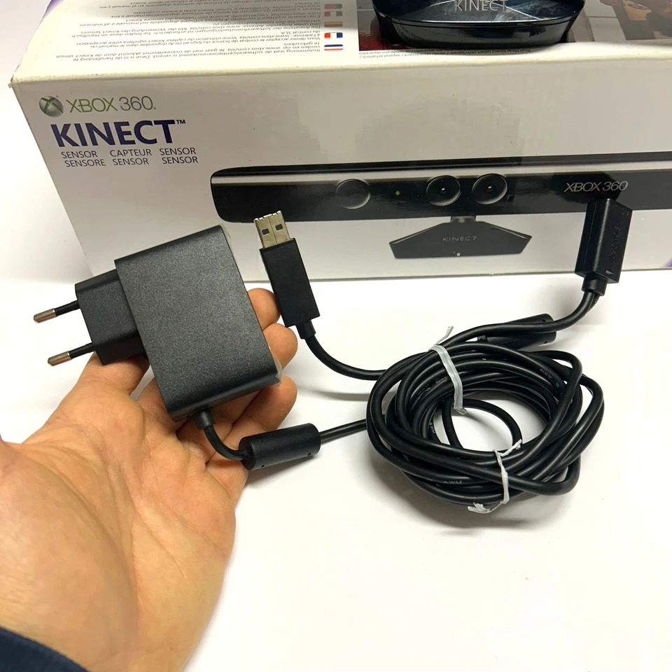 Telecamera Kinect Xbox 360 con Scatola e CAVO ALIMENTAZIONE ORIGINALE - Immagine 3 di 4
