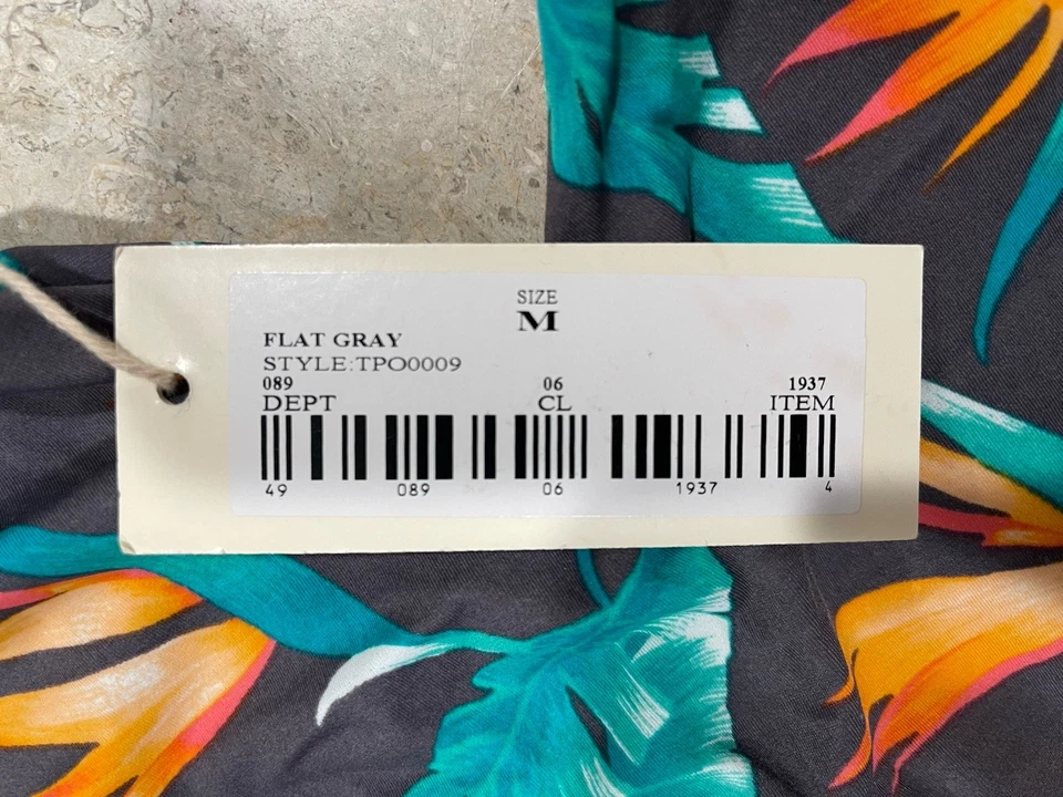 Traje de baño de una pieza Tori Praver gris tropical pájaro del paraíso recortado trasero M nuevo con etiquetas Foto 4 de 4