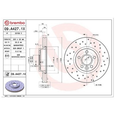 Brembo 2 Bremsscheiben + 1 Satz Beläge vorne 25941890