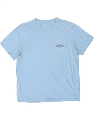 VINEYARD VINES Herren Grafik T-Shirt Oberteil Large Blau Baumwolle CJ64
