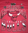 Steve Kerr Signed Chicago Bulls  Autographed 1996 Championship Red Tshirt Large — photo 1