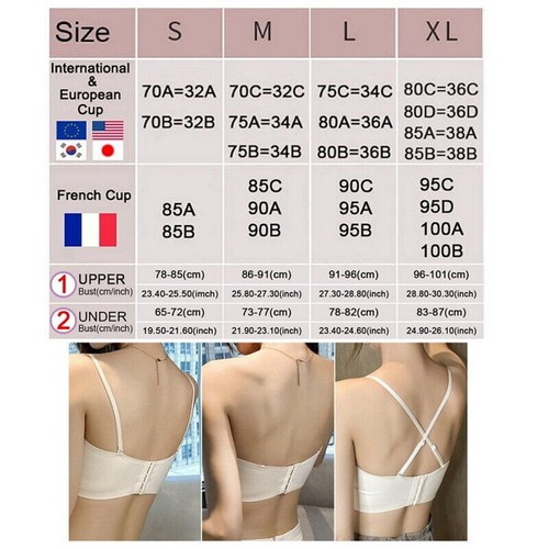 Weich Träger los Dessous-Oberteile Unsichtbarer BH Push-Up-BH Wickel-Brust - Afbeelding 2 van 12