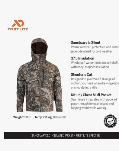 Firstlite Specter Sanctuary Hunting Jacket-L - Picture 4 of 4