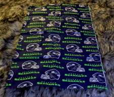 seattle seahawks cotton fabric helmet pattern piece 15.5 X 26.5 Inch