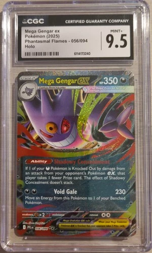 Mega Gengar EX 2014 Phantom Forces 056/094 English CGC 9.5 Mint+ Pokemon