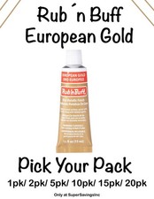 Amaco Rub 'N Buff Wax Metallic Finish, European Gold, 0.5-Fluid Ounce Lot Sale