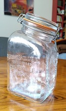 60er Vintage gro&szlig; Thekenglas Bonbonglas B&uuml;gelverschluss Granny&rsquo;s Products Italy