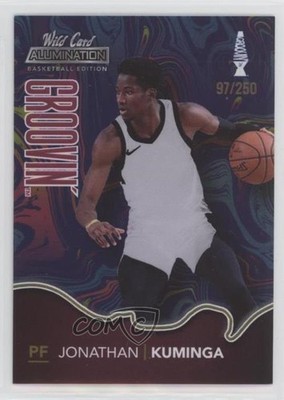 2021 Wild Card Alumination Blue - Pink Nameplate Jonathan Kuminga Rookie RC 0bt4