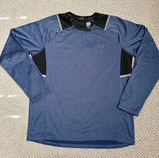 SPYDER Active ProW=B Men's Blue Long Sleeve Shirt Size M  Thermal Base Layer