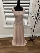 Alex Evenings Full Length Gown W/ Lace Bodice Overlay 16P NWT