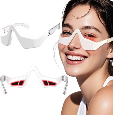 Under Eye Red Light Therapy Glasses Microcurrent Eye Massager Mask For Wrinkles