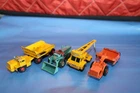 Lesney Matchbox King Size K-6 Scraper, K-2 KW Dart, K-10 Shovel, K-14 Crane 1961