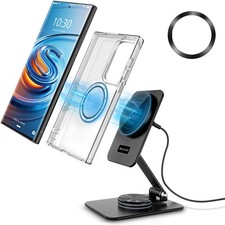 Compatible with MagSafe Charger, 15W Magnetic Charger Stand, 360 Rotation Bas...