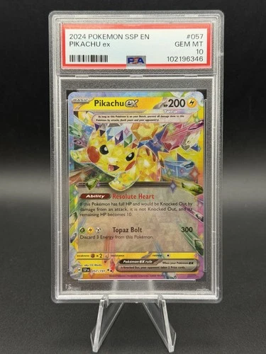PSA 10 - Pikachu ex 057/191 - Surging Sparks - Double Rare