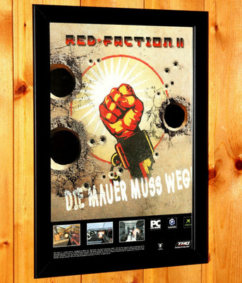 2003 Red Faction II 2 Xbox Gamecube Werbeblatt Poster Ad Page Framed Vintage