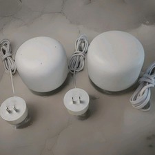 2x Google Nest Wifi H2D Mesh Routers AC2200 Dual-Band White w/ Chargers