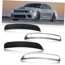 LED Side Marker Lights for 2015-2023, Dodge Charger Smoked Lens+White Light