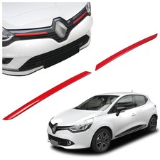 Zierleisten für vorderen Kühlergrill Renault Clio Grandtour Kombi 2013-2016 Rot