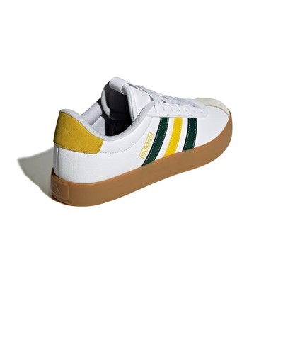 Scarpe Sneakers UOMO Adidas VL Court 3.0 Lea Bianco Giallo Verde - 第 11/14 張圖片