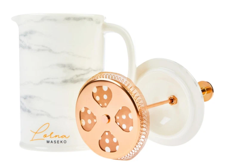 *Lorna Maseko Marble Finish Ceramic 4.25-Cup Capacity French Press
Opens in a new window or tab