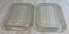 Two(2) PYREX 501-C Vintage Refrigeration Dish Lids Tops Only