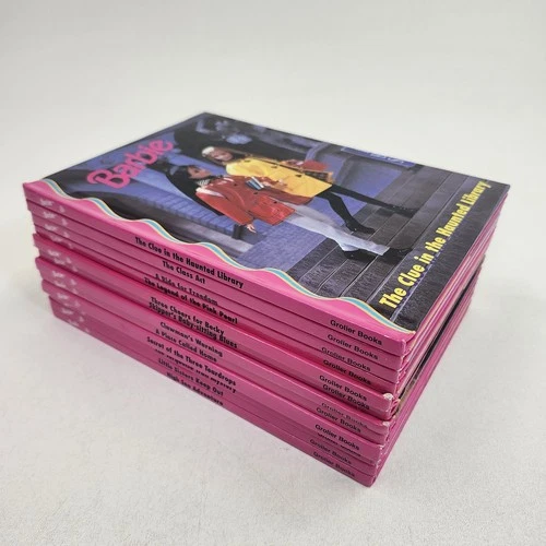 12 Barbie & Friends Book Club Hardcover Books Vintage 1990’s Grolier Set Lot