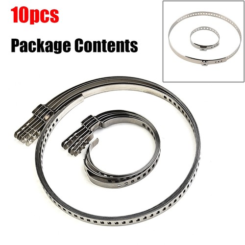 Practical Crimp Clamp Kit 10Pcs Large&Small Stainless Steel Adjustable - Picture 7 of 12