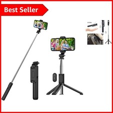 3 in 1 Extendable Selfie Stick Tripod with Bluetooth Remote for iPhone/Samsung