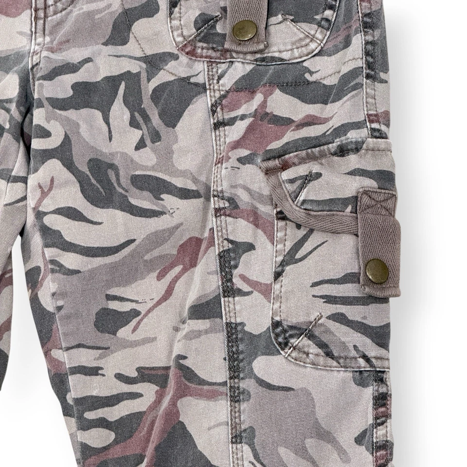 Lei Vintage Y2K Womens Juniors Low Rise Camo Cargo Flare Pants Size 3 Drawstring - Image 3 of 4