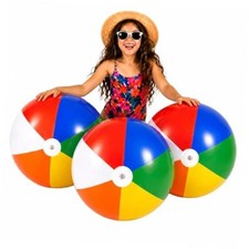 Beach Balls 3 Pack 20" Inflatable Beach Balls for Kids - Pool Games Toys