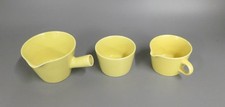3 Teile Arabia Finnland Teema gelb Kännchen mit Stiel Sauciere Schale 