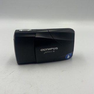 Olympus µ mju II 35mm Point & Shoot Film Camera Black All Weather Case