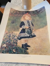 A Girl With A Watering Can Auguste Renoir Collector Print Art Poster 28 x 22