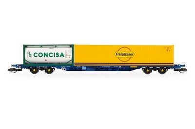 Hornby TT TT6031 Touax KFA Container Wagon with 1x20 & 1x40 Containers