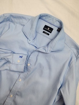 Psycho Bunny Dress Shirt Men 16.5" 32 /33 Blue Stretch Oxford Cotton Button Up | eBay Psycho Bunny Dress Shirt Men 16.5" 32 /33 Blue Stretch Oxford Cotton Button Up | eBay