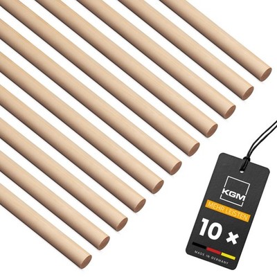 10x Rundstäbe Halbrundstäbe Buche/Kiefer | Ø6 35mm | 900 2400mm | Bastel Holz