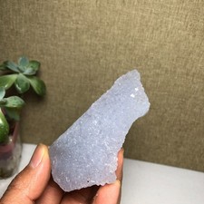 Natural blue chalcedony agate Crystal gemstone rough original Specimen A2050