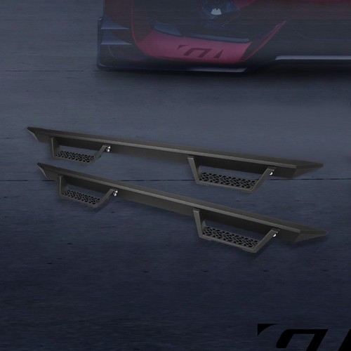 For 2009-2018 Dodge Ram 1500 Quad Matte Black Modular Drop Step Nerf Bars Boards - Picture 3 of 10