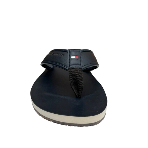Sandalias de Tanga Tommy Hilfiger Dracon Para Hombre Talla 11 Azul Marino Estilo Elegante/Casual - Imagen 3 de 12