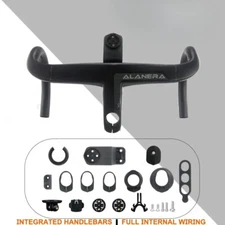 Carbon Road Full Internal Wiring Integrated Handlebar 28.6mm with Comput Holder