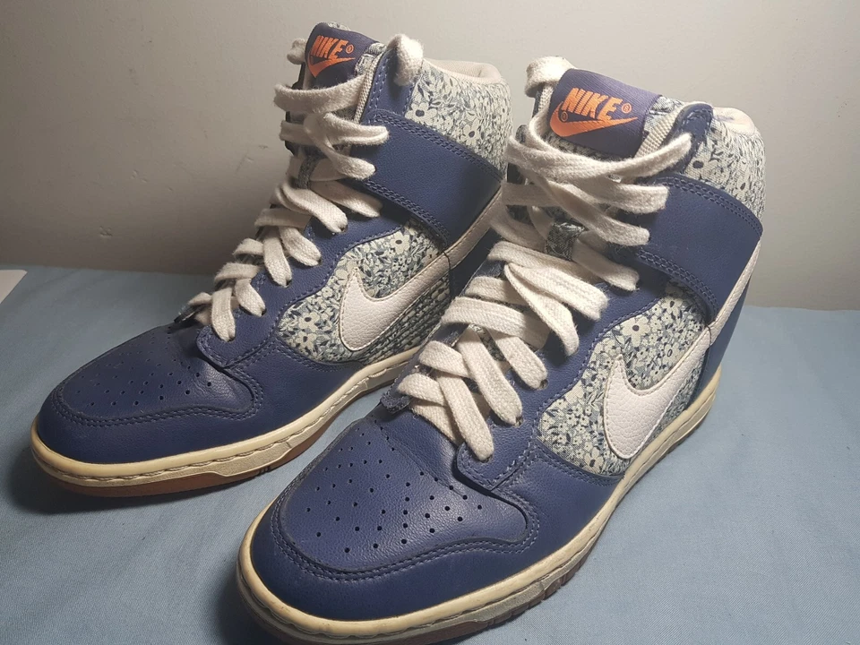 Nike X Liberty Of London Dunk Sky Hi Wedge Azul Floral Mujer Talla US 6 Foto 3 de 4