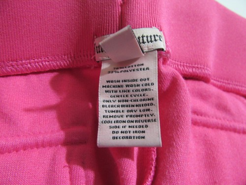 Juicy Couture Womens Velour Sweatpants Pink with Bling Sequins Size Medium NWT - Picture 6 of 6